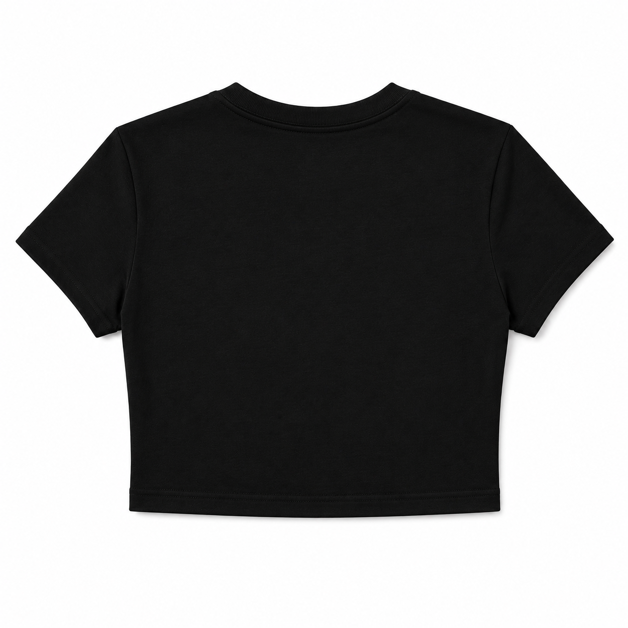 Slogan Cropped Tee | Black