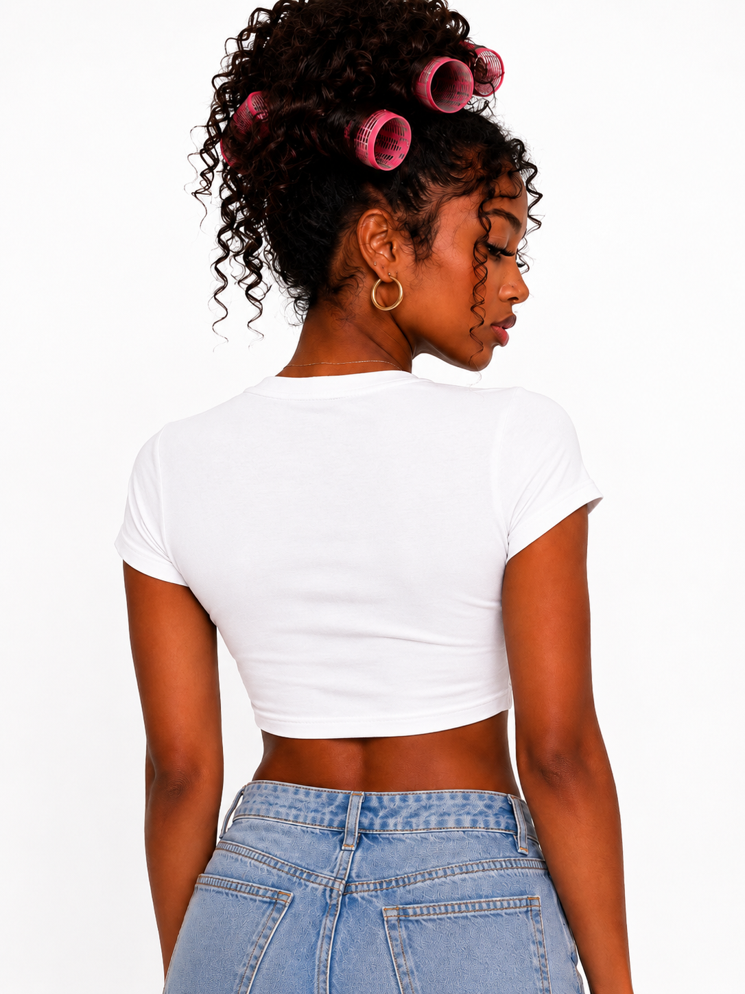 Slogan Cropped Tee | White
