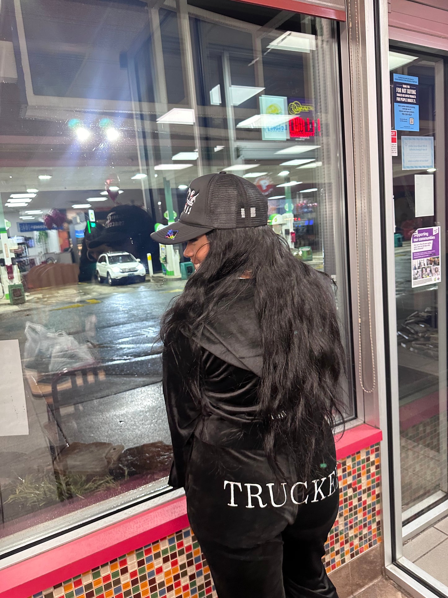 Signature Black Velour Set™️ w/ Steering Wheel Zipper