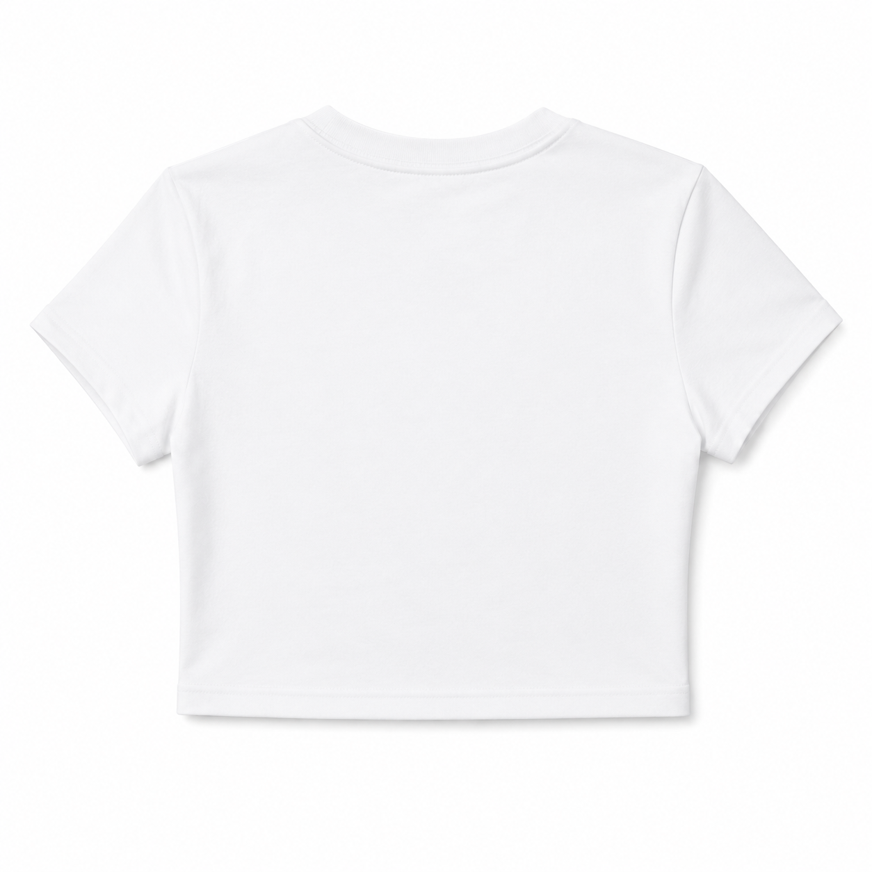Slogan Cropped Tee | White