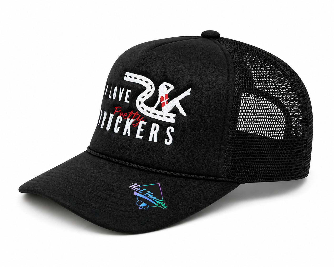 I Love Pretty Truckers™ Trucker Hat - Black
