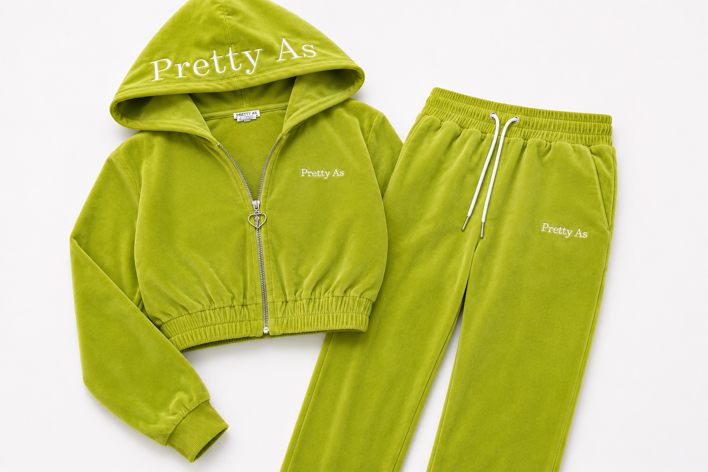 Signature Green Velour Set™️ w/ Steering Wheel Zipper