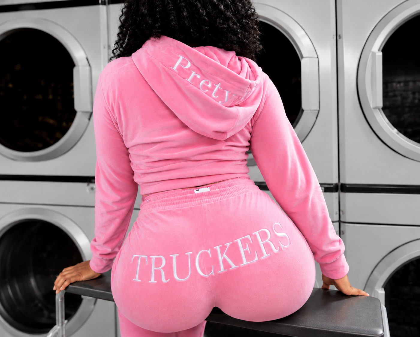 Signature Pink Velour Set™️ w/ Steering Wheel Zipper